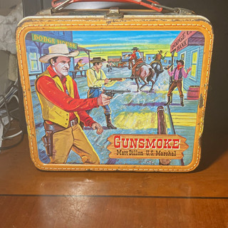 Gunsmoke Matt Dillon U.S. Marshal Metal Lunchbox Tin Metal Construction