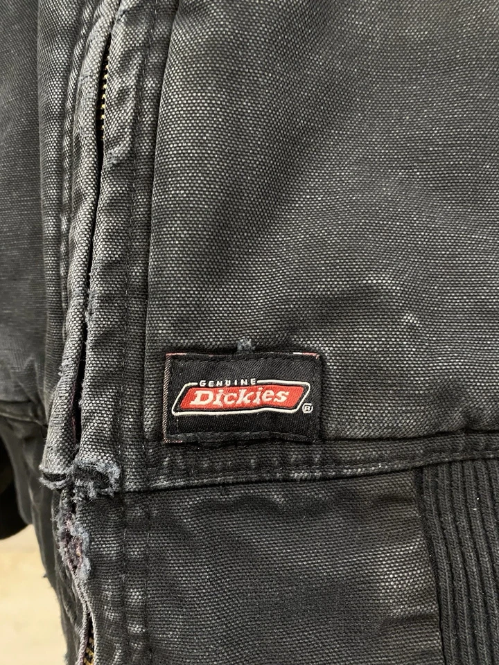 Vintage 90s Dickies Hooded Active Jacket Men’s XL Faded Black Duck Canvas - Image 3 of 4