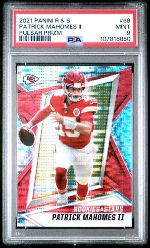 2021 PANINI ROOKIES & STARS PULSAR PRIZM #68 PATRICK MAHOMES II PSA 9