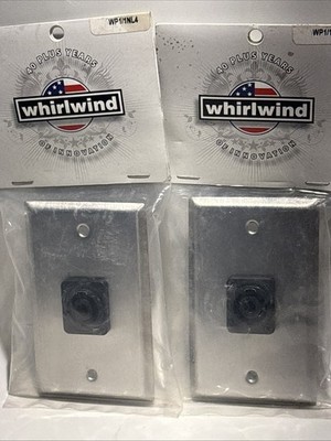 Whirlwind WP1/1NL4 Single Gang Wall Plate With Neutral NL4 Speakon LOT OF 2!