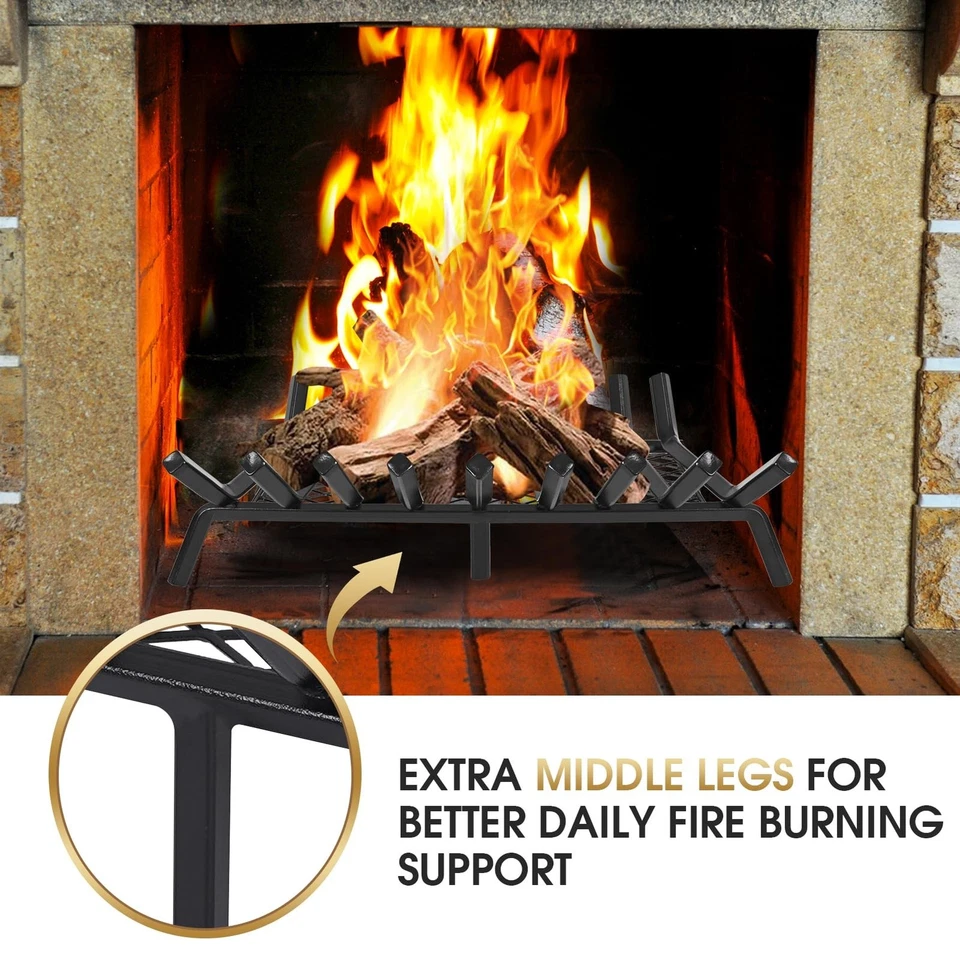 Rejilla de chimenea G GOOD GAIN con retenedor de brasas, acero de alta resistencia de 30 pulgadas para interiores... Foto 2 de 4