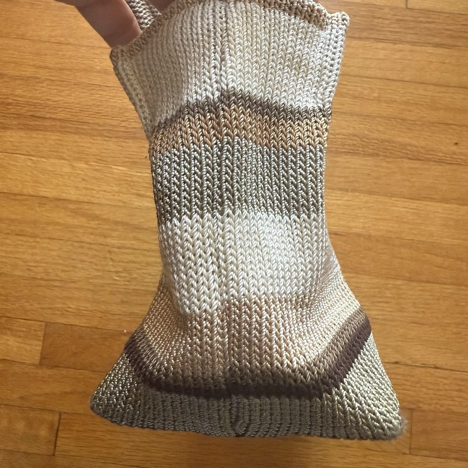 Bolso de Mano The Sak Crochet Indio Cartera Rayas Arena Marrón Tostado Tierra Neutra Foto 4 de 4