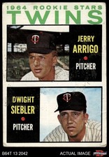 1964 Topps #516 Jerry Arrigo / Dwight Siebler Twins RCs RC 2 - GOOD