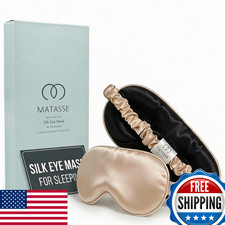 MATASSE 22 Momme 6A Mulberry Silk 3D Contoured Sleep Eye Mask for Side Sleepers