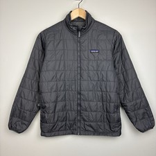 Patagonia Kids Nano Puff Brick Quilted Puffer Jacket Boys Girls XL 14 Gray 68001