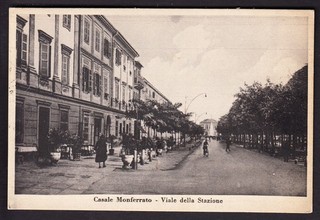 CASALE MONFERRATO (ALESSANDRIA) VIALE DELLA STAZIONE Cartolina fp viaggiata