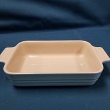New Unused Le Creuset Rectangular Baking Dish 18cm Sky Blue Stoneware