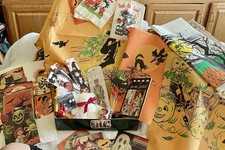 Halloween Scrapbook Box Czaszki czarownicy Naklejki Zakładki Antyk Krepa Papier Nowy