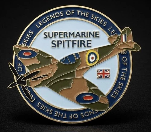Supermarine Spitfire Legends Of The Skies World War 2 Pin Badge WW2 Memorabilia