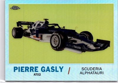 2021 Topps Chrome F1 T61-PG Pierre Gasly AT02 Scuderia AlphaTauri F1 TCG