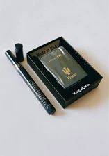 Zippo Peace Blue Titanium Cigarette Case For One Used Collectible