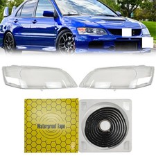 For Mitsubishi Lancer Evo 9th 2003-07 Pair Headlight Lens Housing Cover Glue For Mitsubishi Lancer Evo 9th 2003-07 Pair Headlight Lens Housing Cover Glue