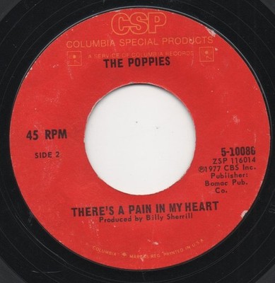 The Poppies - My Love And I / There's A Pain In My Heart (7'', Single, RE) (Very 