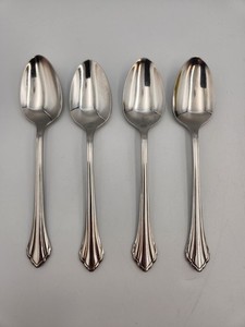 Oneida Community CLARETTE Glossy Stainless 6" Teaspoons Set of (4)