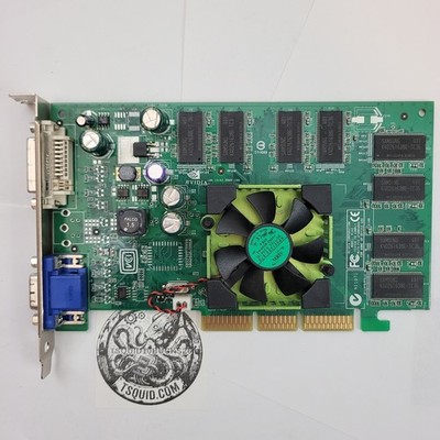 NVIDIA Graphics Card 0U0842 GeForce FX 5200 128MB DDR AGP 8X DVI VGA S-Video