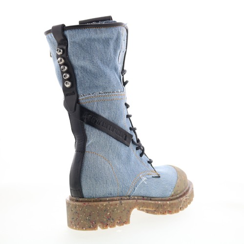A.S. 98 Cambert Womens Blue Canvas Lace Up Casual Dress Boots - Picture 8 of 8