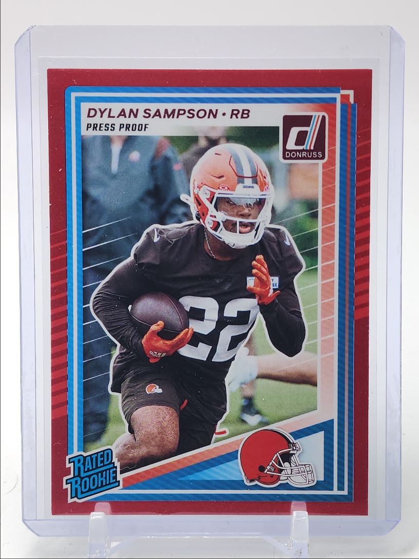 DYLAN SAMPSON 2025 DONRUSS RATED ROOKIE RED PRESS PROOF RC Q3798