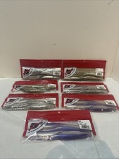 (7) Bass Assassin shad 7” S&P Silver Phantom / Albino Shad Lot Of 7 Packs