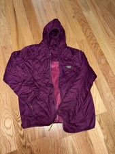 LL BEAN Reversible Winter Coat Girls Size 14/16 In GUC FREE SHIPPING 