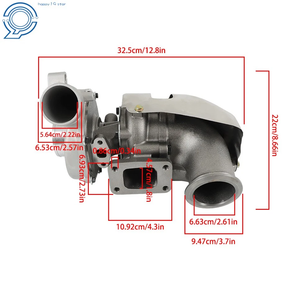 Turbocharger 12552738 For Chevrolet GMC Pickup Truck 6.5L Diesel 1997 1998-2002 Foto 4 de 4