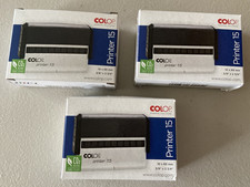Three COLOP Printer 15 SURRENDERED Self-Stamping Stamps 3/8" x 2 3/4" Black NEW