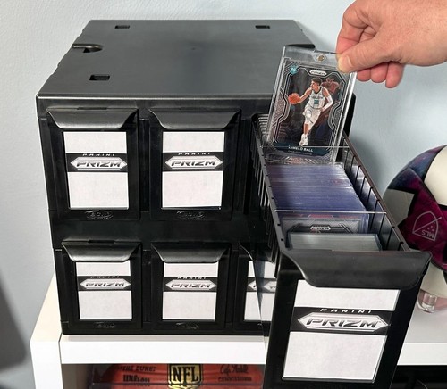 BCW Card Box Bin 6 Drawers Hold 1000+ Gaming / 700 Sports Cards Plastic ...
