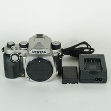 Pentax KP 24.3MP Digital SLR Camera Body Silver with Battery Charger From JAPAN