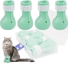 4pcs Adjustable Prickly Anti-Off Cat Boots, Silicone Claw Covers Protector, K