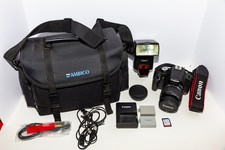 Canon EOS Rebel T1i DSLR with 18-55 IS Lens and Canon Flash
