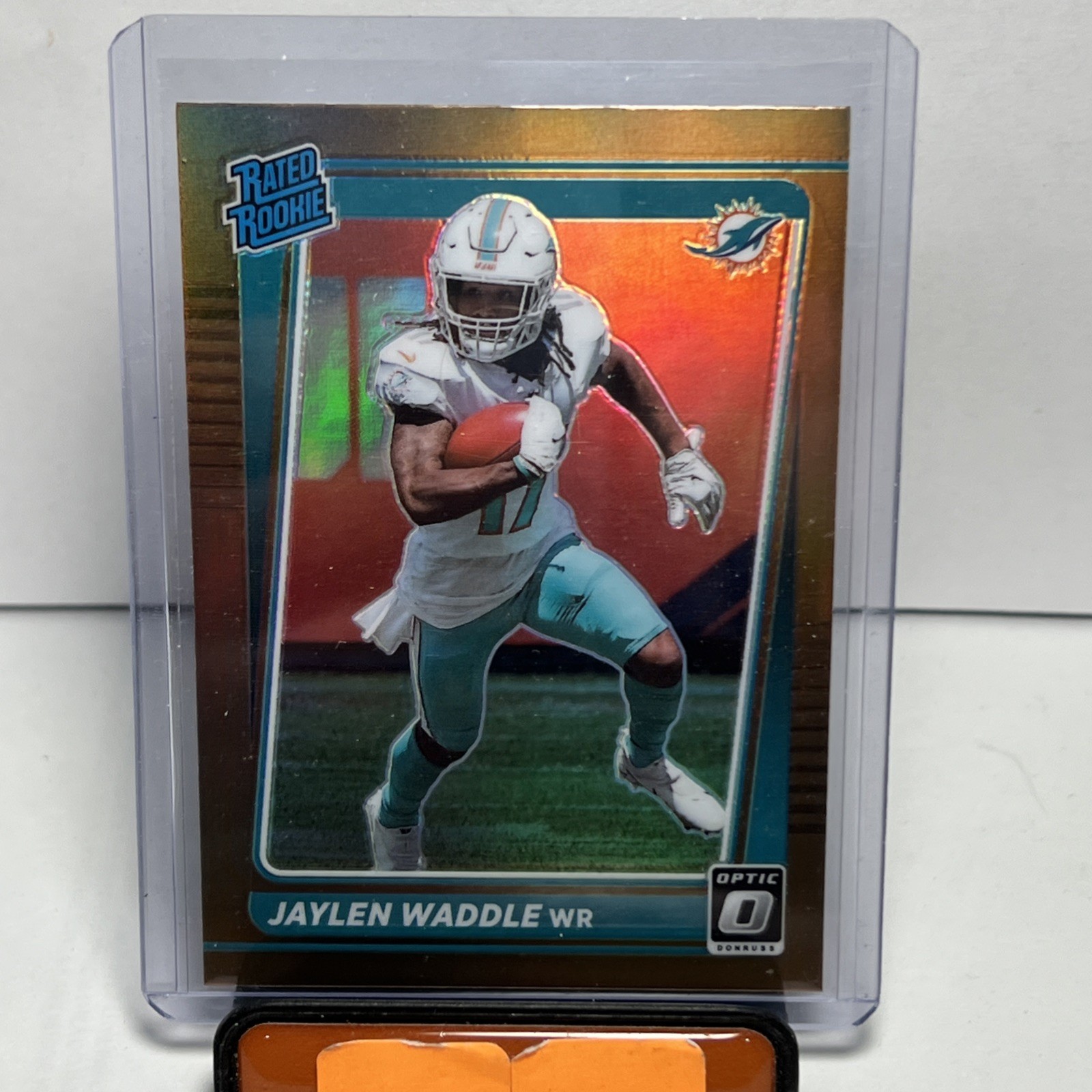 2021 Panini Donruss Optic - Rated Rookie Jaylen Waddle #208 Bronze Prizm (RC)