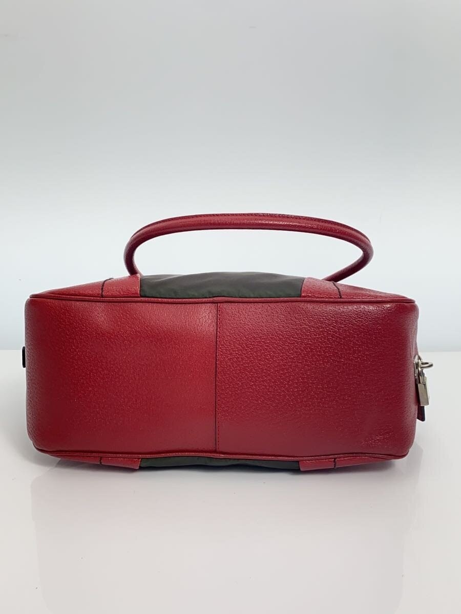 PRADA Mini Boston Bag in Red Nylon thumbnail 4