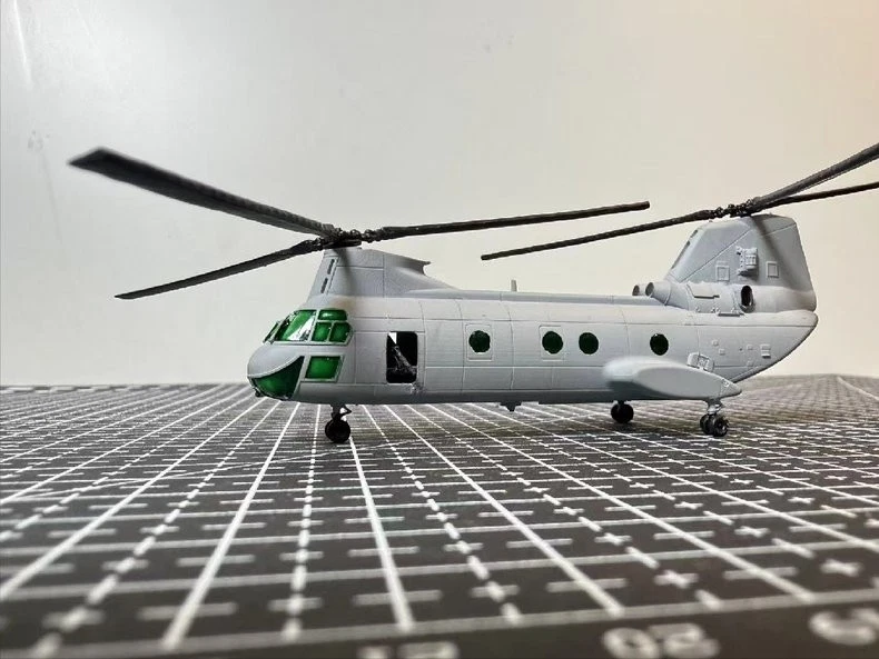 Impresión 3D 1/144 Helicóptero Americano CH46 Modelo Acabado Foto 2 de 4