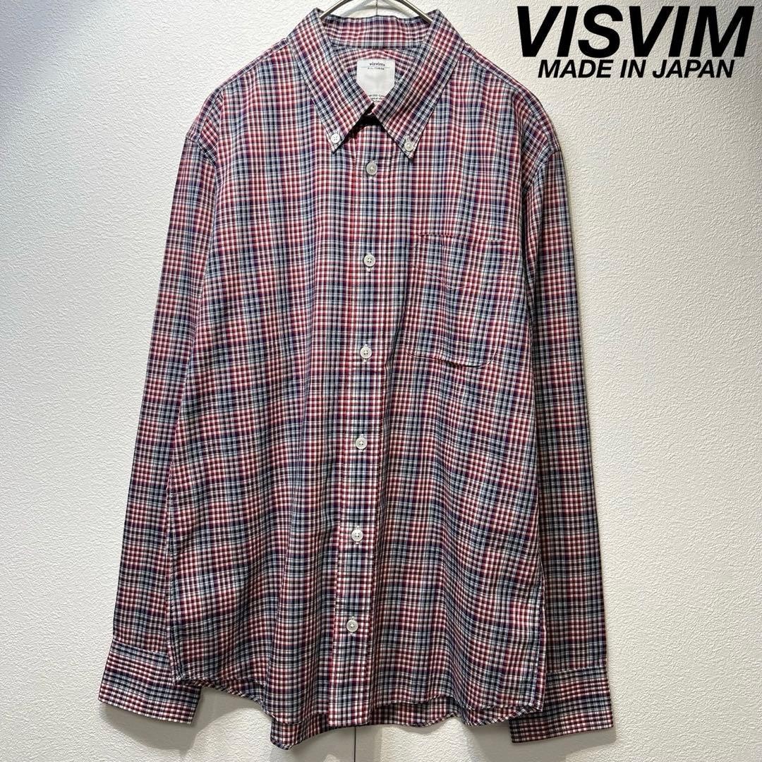 VISVIM Checked Button Down Long Sleeve Cotton Shi… - image 1