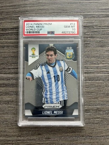 Panini 2014 Prizm World Cup Lionel Messi #12 Argentina PSA 10 Card WORLD CUP 👀