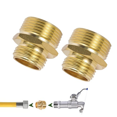 #ad 3 4quot; GHT Male to 1quot; NPT Male Brass Adapter Garden Hose to Pipe Connector Fitting $17.85