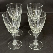 Set of 4 Cristal D'Arques Crystal Wine Glasses Flamenco Pattern 6 Inch