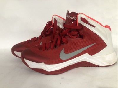 Nike Zoom Hyperquickness Hightop Basketball Shoes Size 8 Women s Red And White