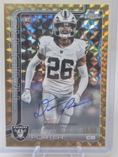DARIEN PORTER 2025 TOPPS CHROME # ROOKIE ON CARD AUTO GOLD GEO REFRACTOR 16/50. rookie card picture