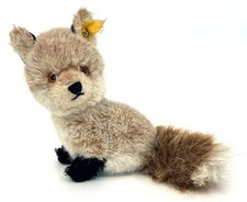 Steiff Plush Snuffy Fox 1970s ID Button 14cm 5.5in Vintage