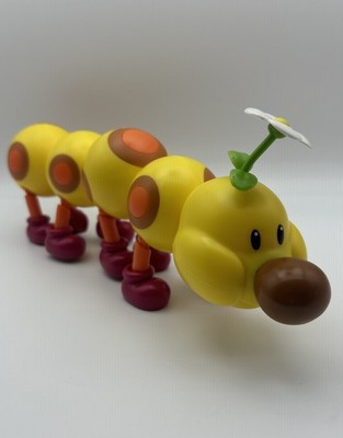 Super Mario Wiggler Figure 12'' 2023 Nintendo Yellow Caterpillar Jakks Pacific