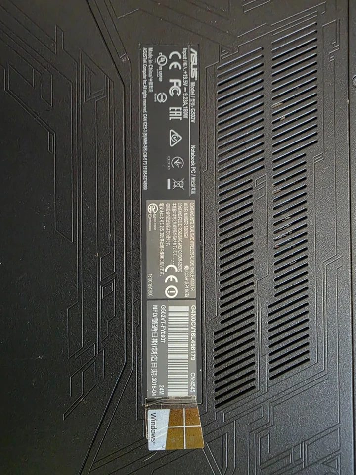 Ordinateur portable gamer Asus Rog Strix G502V - Bios Trashé - Photo 3/4