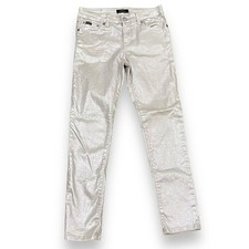 Polo Ralph Lauren Kids Girls The Tompkins Skinny Jeans Pants Size 14 Silver