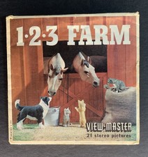Rare Vintage 1  2  3 Farm View Master Reels And Booklet