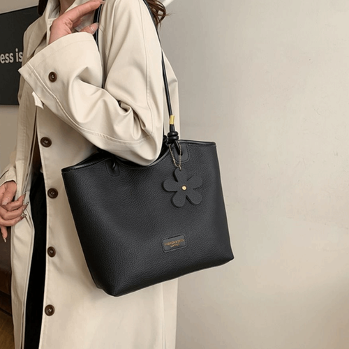 PU Leather Student Tote Bag Retro Single-shoulder Bag Work Bag - Picture 8 of 15