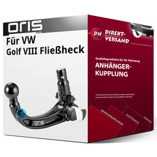 Für VW Golf VIII Fließheck Typ CD1/DA1 (Oris) Anhängerkupplung abnehmbar neu