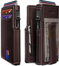 Men Wallet,with Money Clip Coins Pocket ID Window,Slim Front Pocket RFID Bloc...