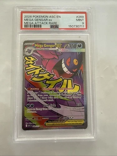 Mega Gengar ex 269/217 Me: Ascended Heroes Holo Psa 9
