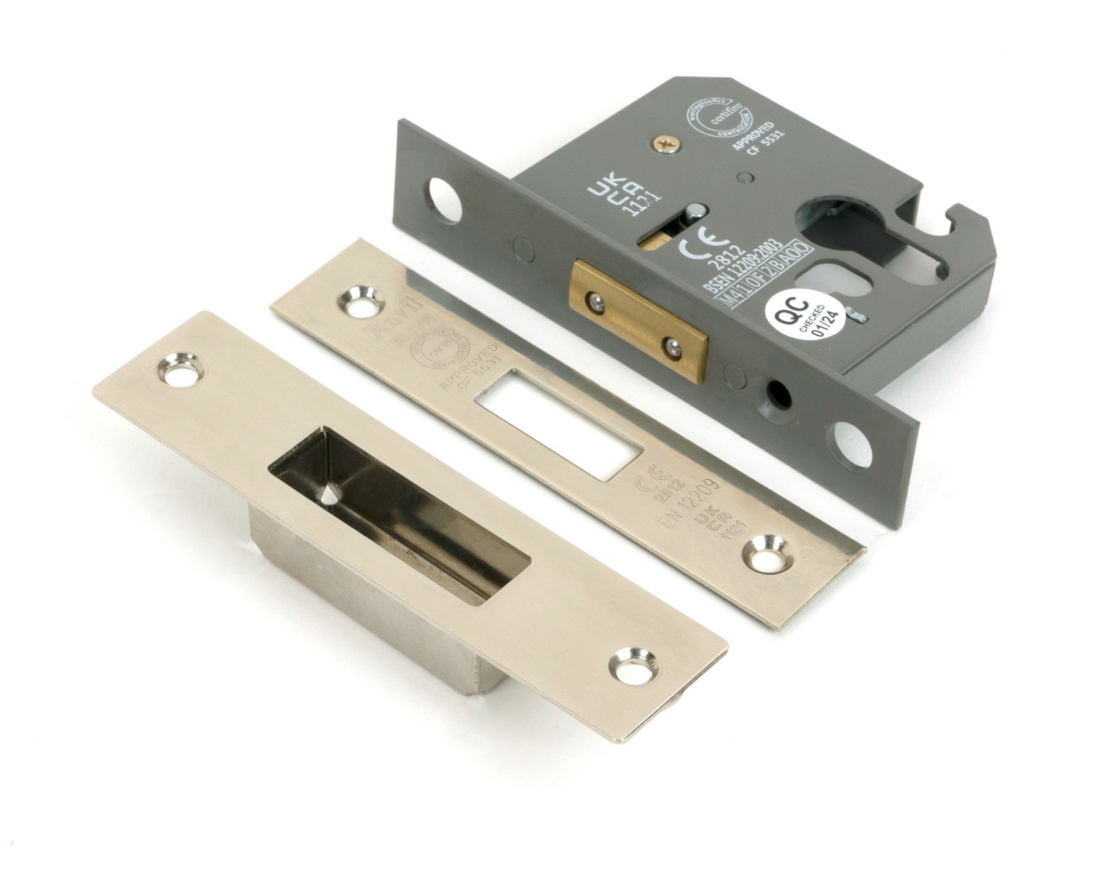 From The Anvil 51450 Polished Nickel 2.5"" Euro Profile Dead Lock