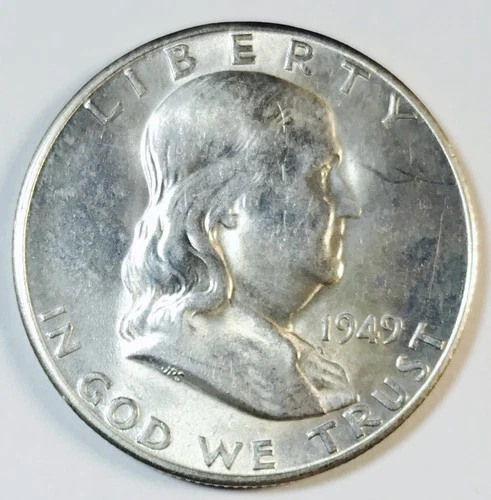 1949 S FRANKLIN HALF DOLLAR! MS+ AND SHARPLY STRUCK! BETTER DATE! WOW! NR #G3595