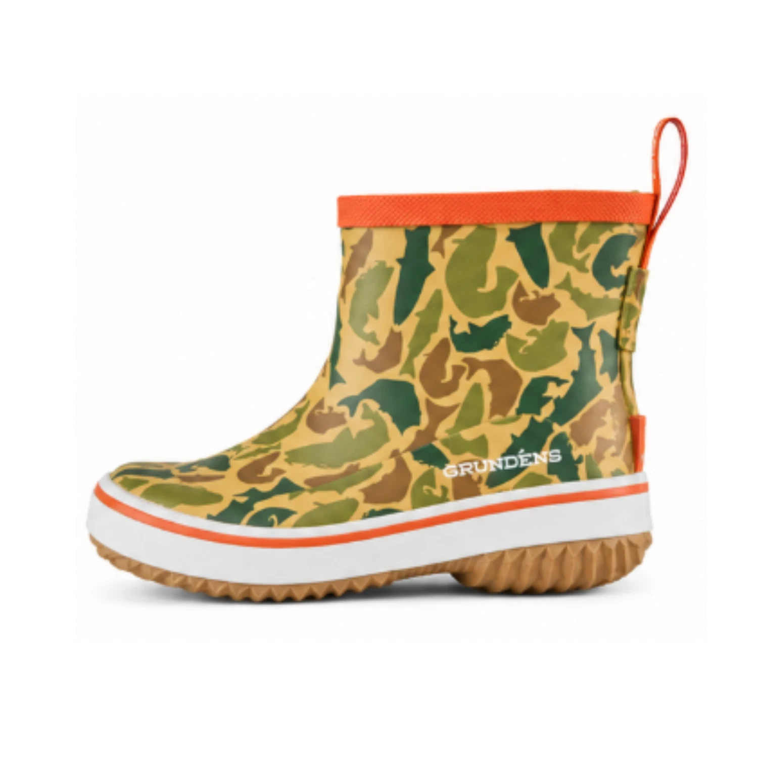 New! Grundens Kid's Guppy Rain Boots Waterproof, Fish Camo FREE SHIPPING